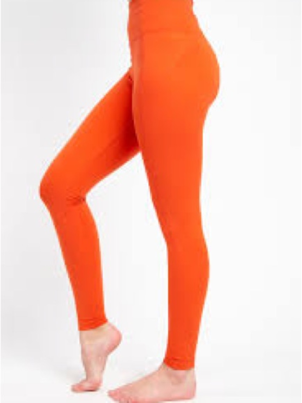 Sold - High-Waist Orange Leggings